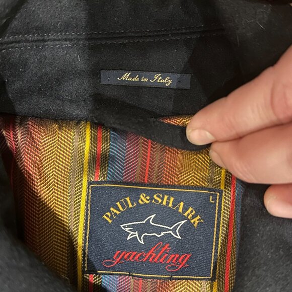 Vintage Paul & Shark Wool Duffle Coat – Black – Made in Italy - Picture 10 of 13